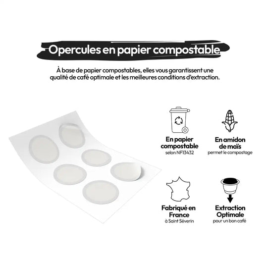 Opercules en papier compostable x 102